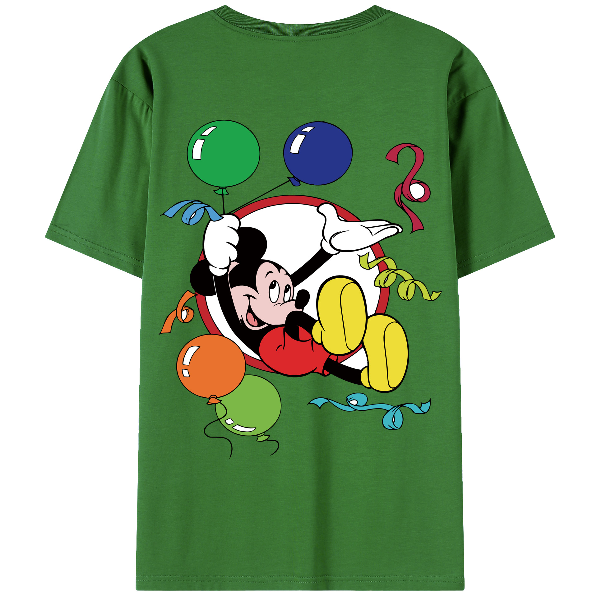 （画像用） ミッキーマウス Mickey Mouse レディース半袖Tシャツ(バックプリント)